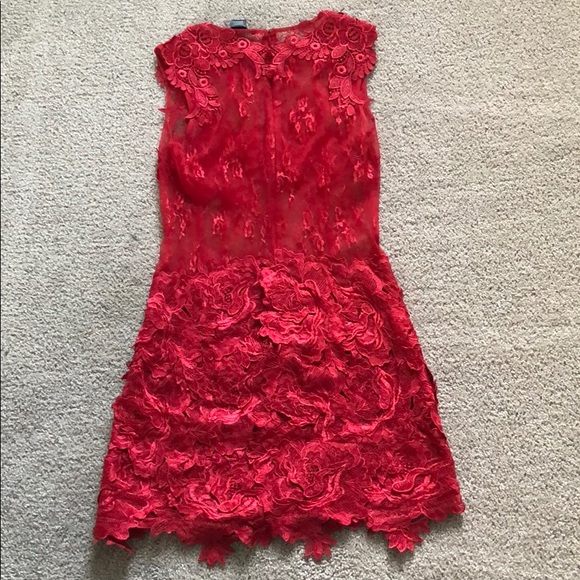 Red Lace Dress Size S available - Picture 6 of 7